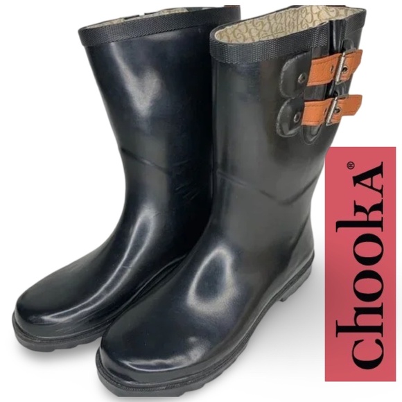 chooka Shoes - 🆕 NEW - Chooka Women's Rubber Waterproof Solid Rain Boot with Memory Foam